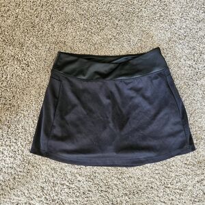 Black Tennis Skirt With Shorts And Pockets
